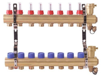 Collecteur PCBT 8 départs en laiton brut
