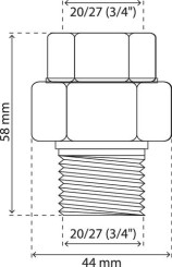 Raccord isolant diélectrique démontable