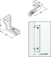 Fixations pour radiateur acier panneau sans Étrier