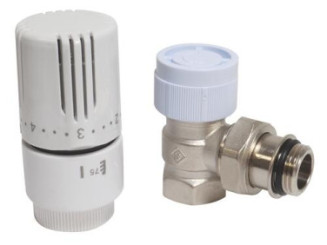 Robinet thermostatique équerre 15/21 à élément sensible liquide