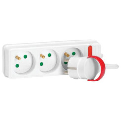 Bloc multiprise mobile avec cordon 4 prises