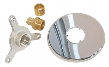 Applique d'arrosage chromée avec raccord à glissement PER ø16 F15/21