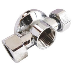 Applique MAL double avec écrou pour collet battu chromée ø12-15/21