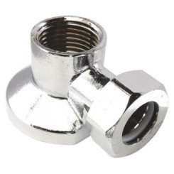 Applique MAL simple avec écrou pour collet battu chromée ø14-15/21