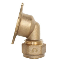 Coude sanitaire femelle à 105° à compression PER ø12-15/21