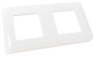 Plaque blanche mosaic 2 postes 4 modules - LEGRAND