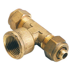 TE FEMELLE AU CENTRE A COMPRESSION PER Ø12-15/21 - FIXOCONNECT