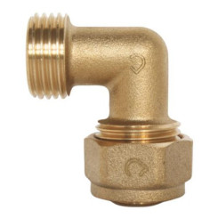 Coude à compression mâle PER ø16-15/21