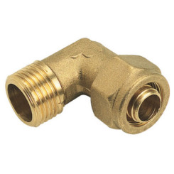 COUDE A COMPRESSION MALE PER Ø25-20/27 - FIXOCONNECT