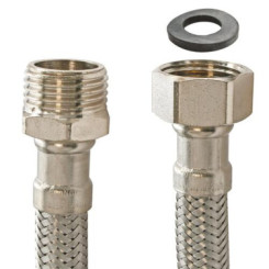 Flexible sanitaire 1 écrou tournant femelle 20/27 - 1 raccord mâle 20/27 - Longueur 500 mm - DN10