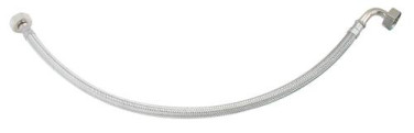 Flexible sanitaire 1 écrou tournant femelle 15/21 - 1 coude écrou tournant - Longueur 500 mm - DN10