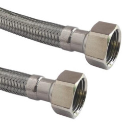 Flexible sanitaire 2 écrous tournants femelle 15/21 - Longueur 1500mm DN10