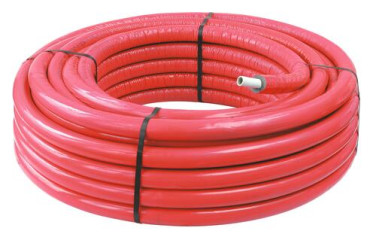 Tube multicouche ø16 isolé rouge en couronne 50m