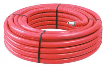 Tube multicouche ø20 isolé rouge en couronne 50m