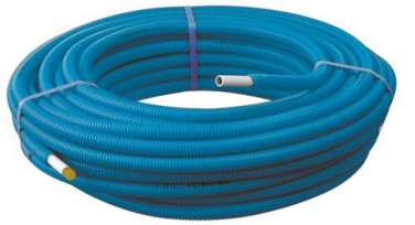 Tube multicouche gainé bleu ø25 en couronne 50m