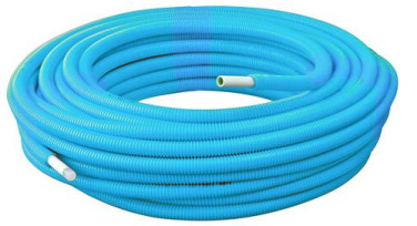 Tube multicouche gainé bleu ø16 en couronne 25m - SOMATHERM FOR YOU