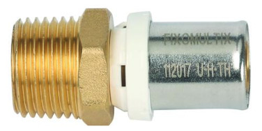 Raccord mâle fixe à sertir multicouche ø63-50/60