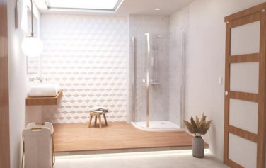 Paroi de douche quart de cercle verre transparent SELYNA 90cm
