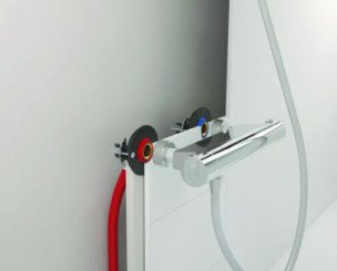 FIXOPLAC PER ø16 - F15/21 Bain-douche raccords coudés à sertir 