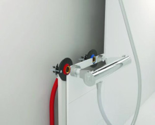 FIXOPLAC PER ø12 - F15/21 Bain-douche raccords droits à sertir 