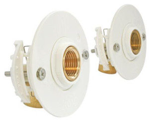 FIXOPLAC PER ø12 - F15/21 Bain-douche plaque ALVÉOLAIRE raccords coudés à glissement 