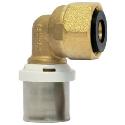 COUDE ECROU TOURNANT A SERTIR MULTICOUCHE Ø26-20/27 - FIXOMULTIX