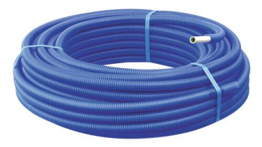 Tube multicouche gainé bleu en couronne