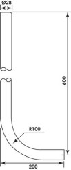 Tube de rinçage pour robinet de chasse SCHELL