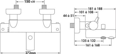 Thermostatique de bain-douche Rond'O