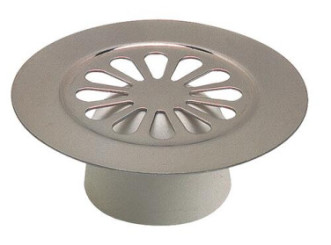 Grille chromée avec cloche pour évier