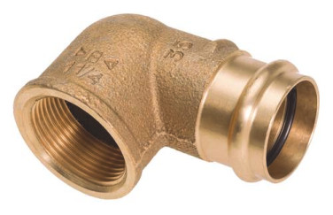 COURBE LAITON FC 90° FEMELLE A VISSER - FEMELLE A SERTIR