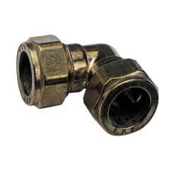 COUDE 90° EGAL A BICONE LAITON POUR TUBE CUIVRE