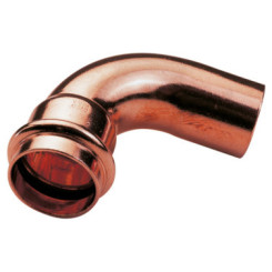 COUDE CUIVRE 90° MALE FEMELLE A SERTIR EAU Ø12