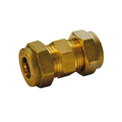 JONCTION EGALE A BICONE LAITON POUR TUBE CUIVRE 10