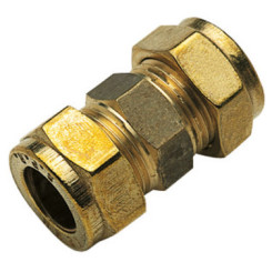 JONCTION EGALE A BICONE LAITON POUR TUBE CUIVRE Ø14