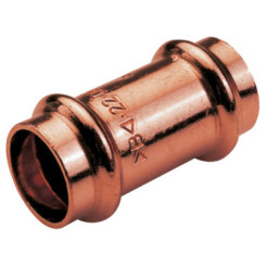 MANCHON CUIVRE EGAL DOUBLE FEMELLE A SERTIR EAU Ø12