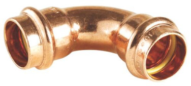 Coude 90° cuivre GAZ double femelle ø16