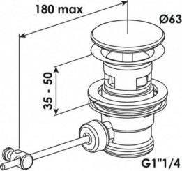 Vidage automatique plastique de lavabo ou bidet - NICOLL