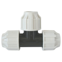 TE EGAL PLASTIQUE A SERRAGE EXTERIEUR POUR TUBE PE SEMI-RIGIDE Ø50