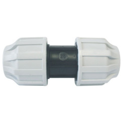 MANCHON EGAL PLASTIQUE A SERRAGE EXTERIEUR POUR TUBE PE SEMI-RIGIDE Ø20