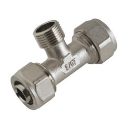 TE MALE AU CENTRE LAITON A COMPRESSION POUR MULTICOUCHE