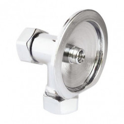 Coude applique laiton chromé avec écrou prisonnier F15/21