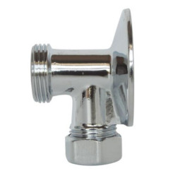 Coude applique laiton chromé mâle 20/27