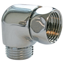 RACCORD EQUERRE LAITON CHROME MALE 15/21 FEMELLE 15/21