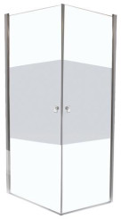 PAROI DE DOUCHE ACCES D'ANGLE PIVOTANT VERRE GIVRÉ SELYNA - ELMER