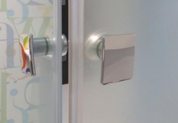 Paroi de douche accès d'angle pivotant verre givré SELYNA 90cm