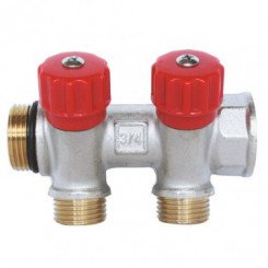 Collecteur avec vannes 2 départs EASY LOCK départ M15/21 arrivé 20/27