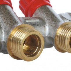 Collecteur avec vannes 2 départs EASY LOCK départ M15/21 arrivé 20/27