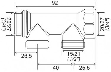 Collecteur de distribution laiton EASY LOCK M15/21 2 départs - FIXOCONNECT