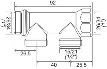 Collecteur 2 départs EASY LOCK départ M15/21 arrivé 26/34
